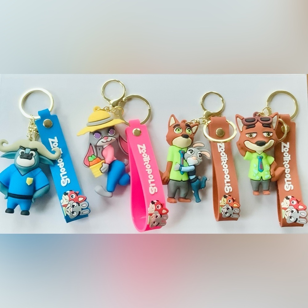 Kids Keychain Set - Pink and Brown
